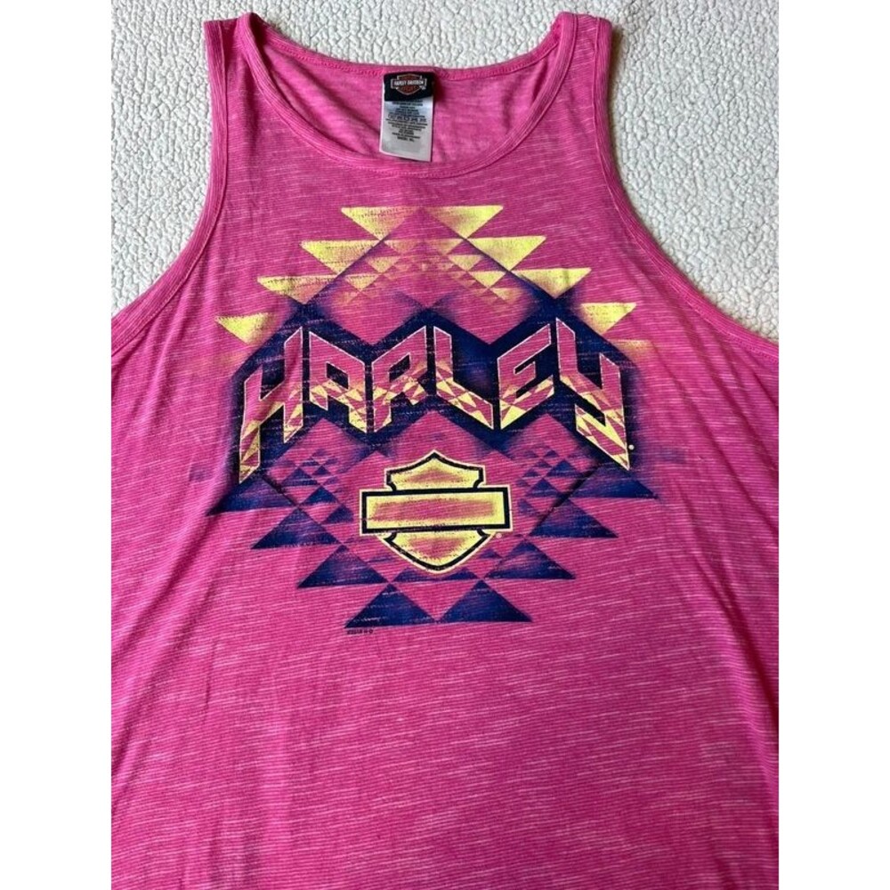 2000s Harley Davidson Pink & Purple Arizona Tank Top Cotton Womens XL